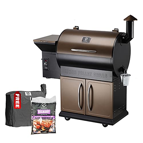 Z GRILLS Wood Pellet Grills 8-in-1 Smoker Grill 700 SQIN Cooking Area,20LB Hopper (ZPG-700DPellets)