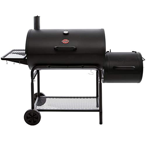 Char-Griller 1624 Smokin' Champ Charcoal Grill Horizontal Smoker in Black