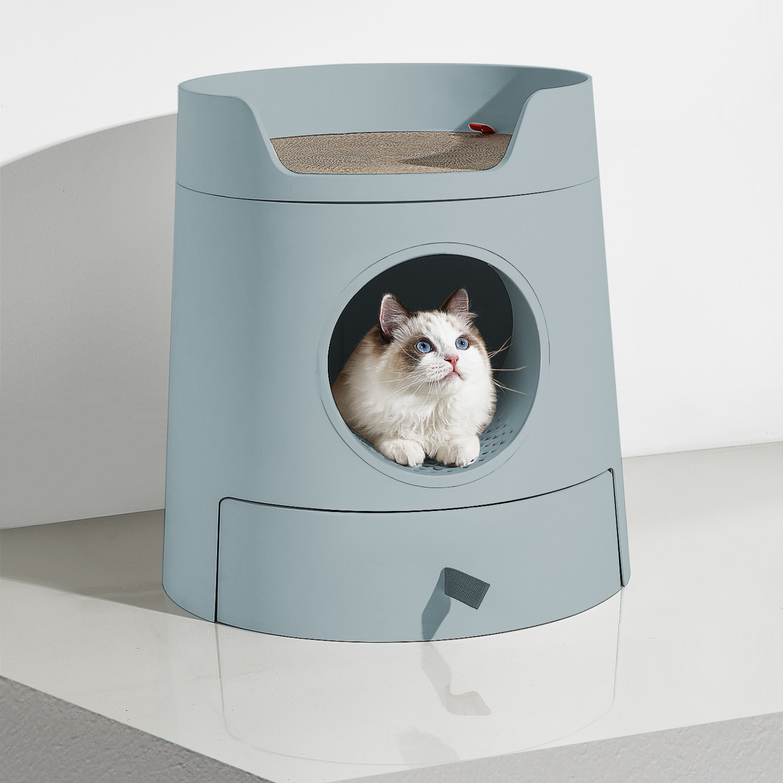 2-in-1 Castle Cat Litter Box
