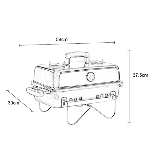 HYAN Barbecue Grill Outdoor Charcoal Grill Garden Household Folding Barbecue Stove Garden Portable Grill BBQ Tools Suitable for 3-5 People Barbecue Shelves