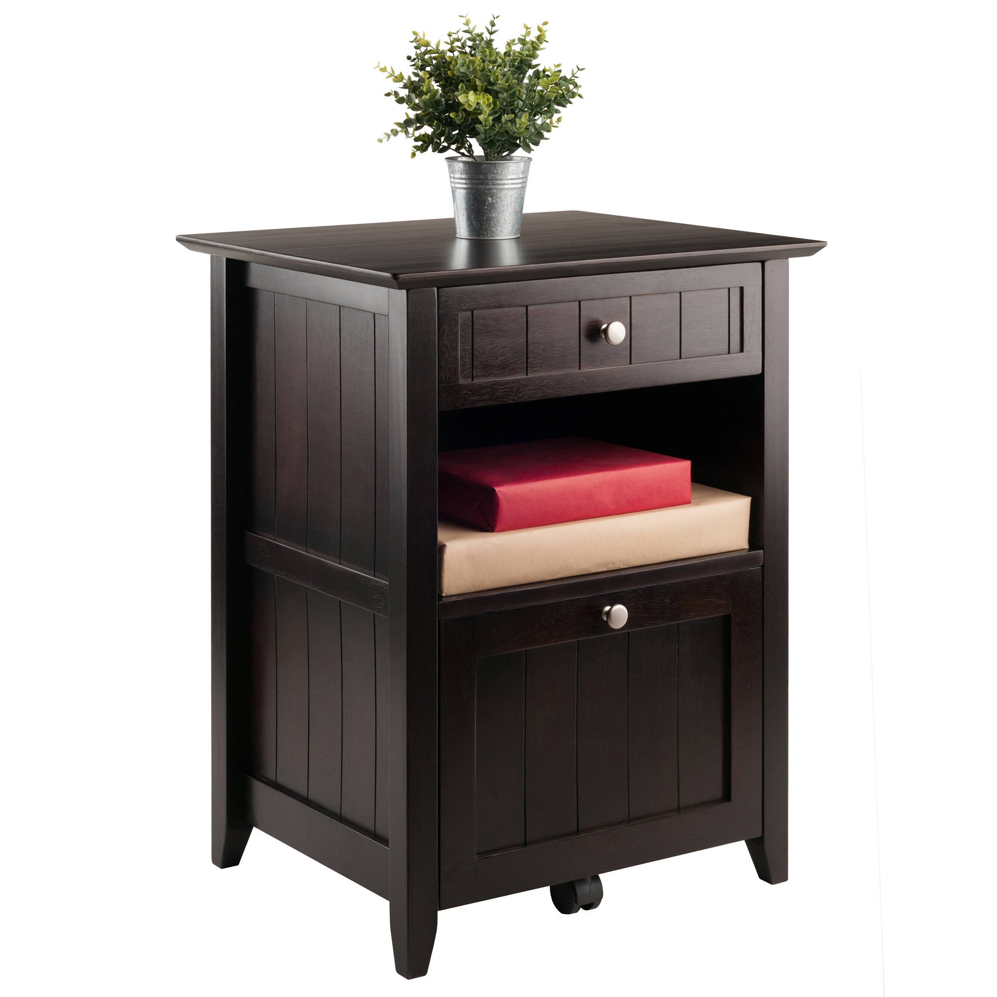 Winsome Burke Coffee Solid Wood File Cabinet