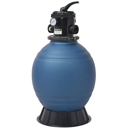 INLIFE Pool Sand Filter with 6 Position Valve Blue 18 inch