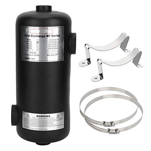 Aqur2020 Pool Heater Swimming, Swimming Pool Tubular Heat Exchanger Thermostatic Equipment for Hot Spring Pond Bathtub