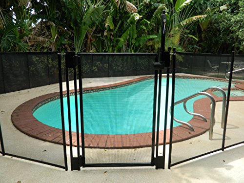 Pool Fence DIY by Life Saver Self-Closing Gate Kit, Black