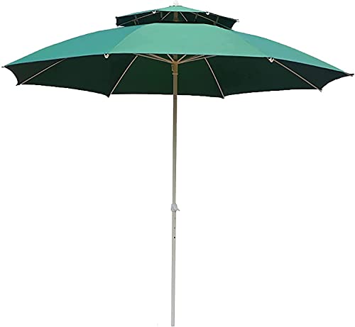 Patio Umbrella Patio Canopy Round Garden Parasol, for Outdoor Patio Spaces, Garden, Balcony and Patio,Sun Protection, Patio Parasol GCSQF210526(Color:Green;Size:2.5m)