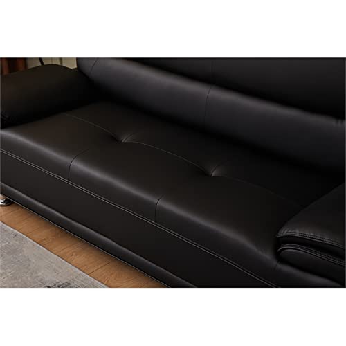 Kingway Furniture Lilian Faux Leather Livingroom Sofa in Black