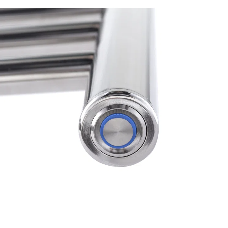 WarmlyYours TW-SUM08PS-HP 8 Bar and 3-Bar Heated Shelf Dual Connection Towel Warmer Polished Steel New