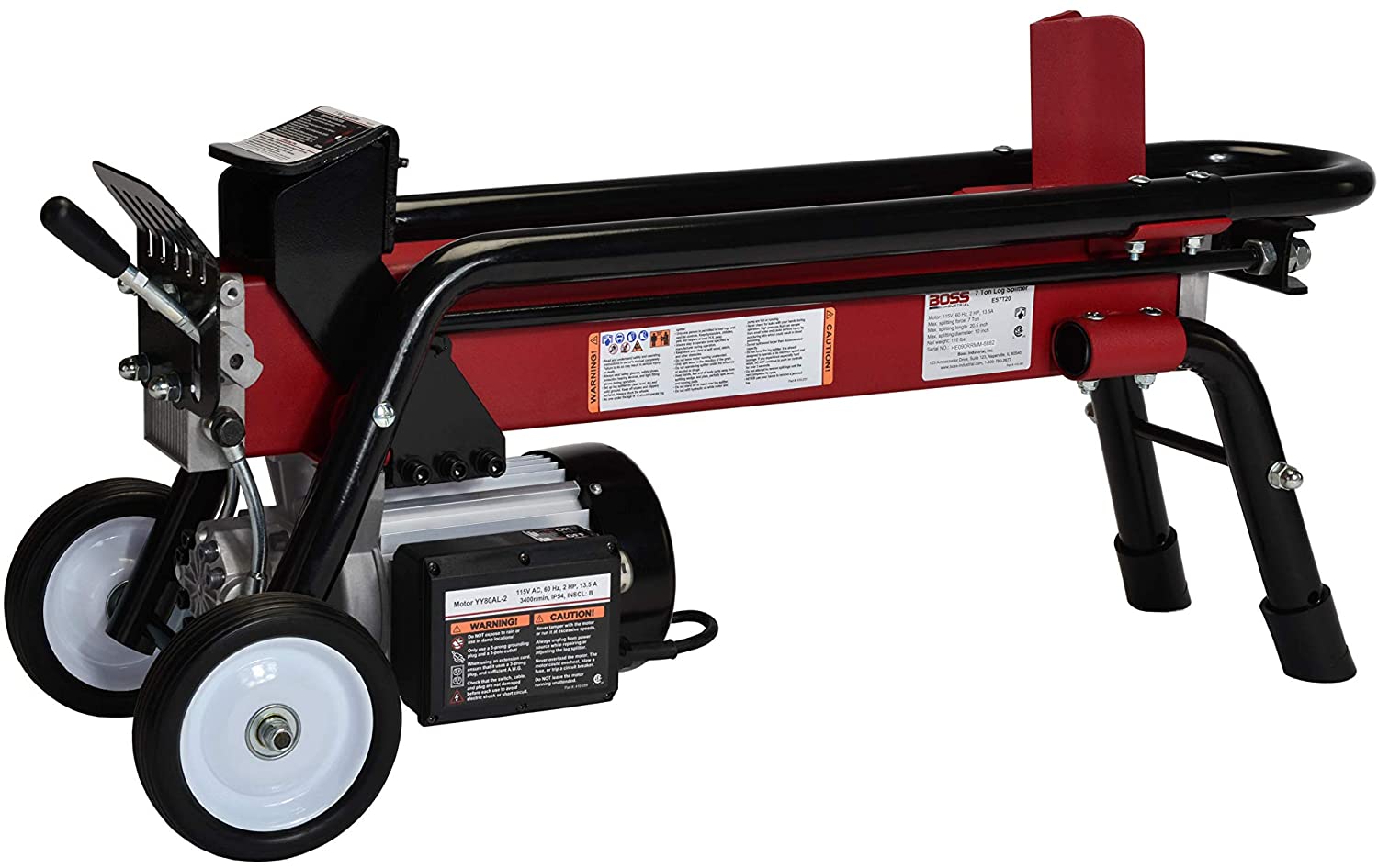 Boss Industrial ES7T20 Electric Log Splitter 115V 2 HP 7 Ton Manufacturer RFB