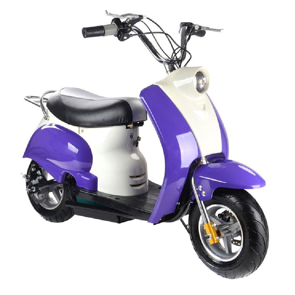 MotoTec 24V Purple Kids Electric Moped