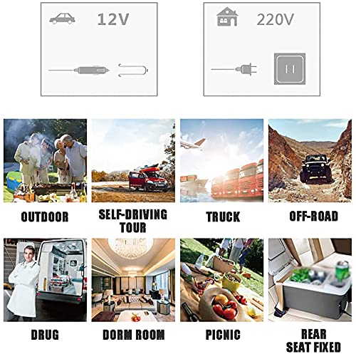 Compact Car Refrigerators Hot Cold Portable Camping Electric Cooler Box Portable Electric Cooler Box Warmer Freezer Fridge Vehicle Freezer for Outdoor Family Dormitory Truck Rv Outdoor Travel//52