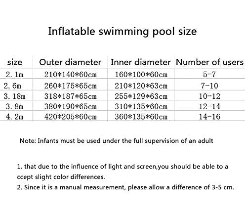 Backyard Swimming Pool for Kids and Adults with Inflatable Pool Slide Swim Center Family Lounge Pool,Blue,4.2m