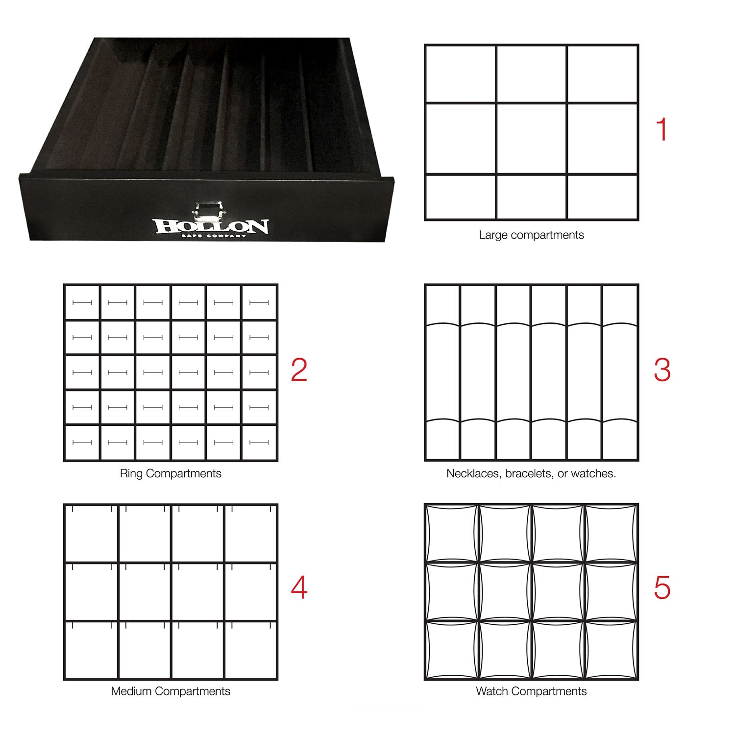 Hollon Safe 845-JD Jewelry Safe