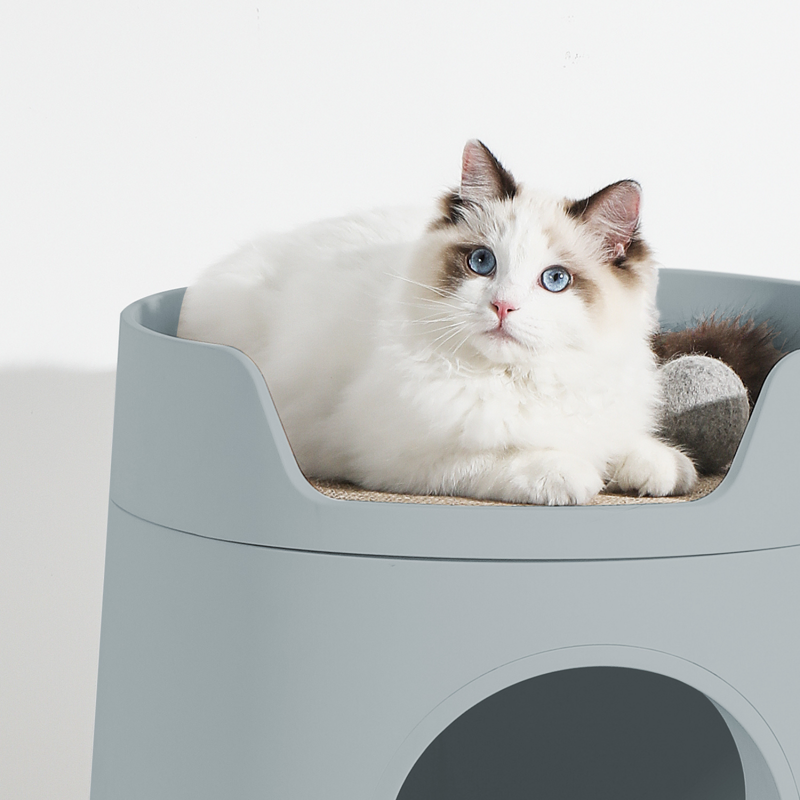 2-in-1 Castle Cat Litter Box