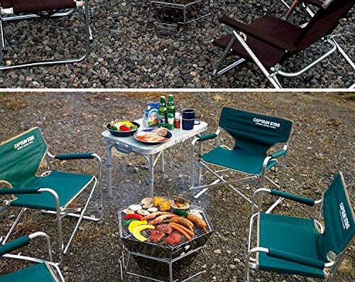 Outdoor Grills, Stainless Steel Barbecue Rack Outdoor Charcoal Grill for Home use for Short Foot Barbecue Folding Table Folding Hexagonal Grills (Color : STYLE7, Size : 574760)