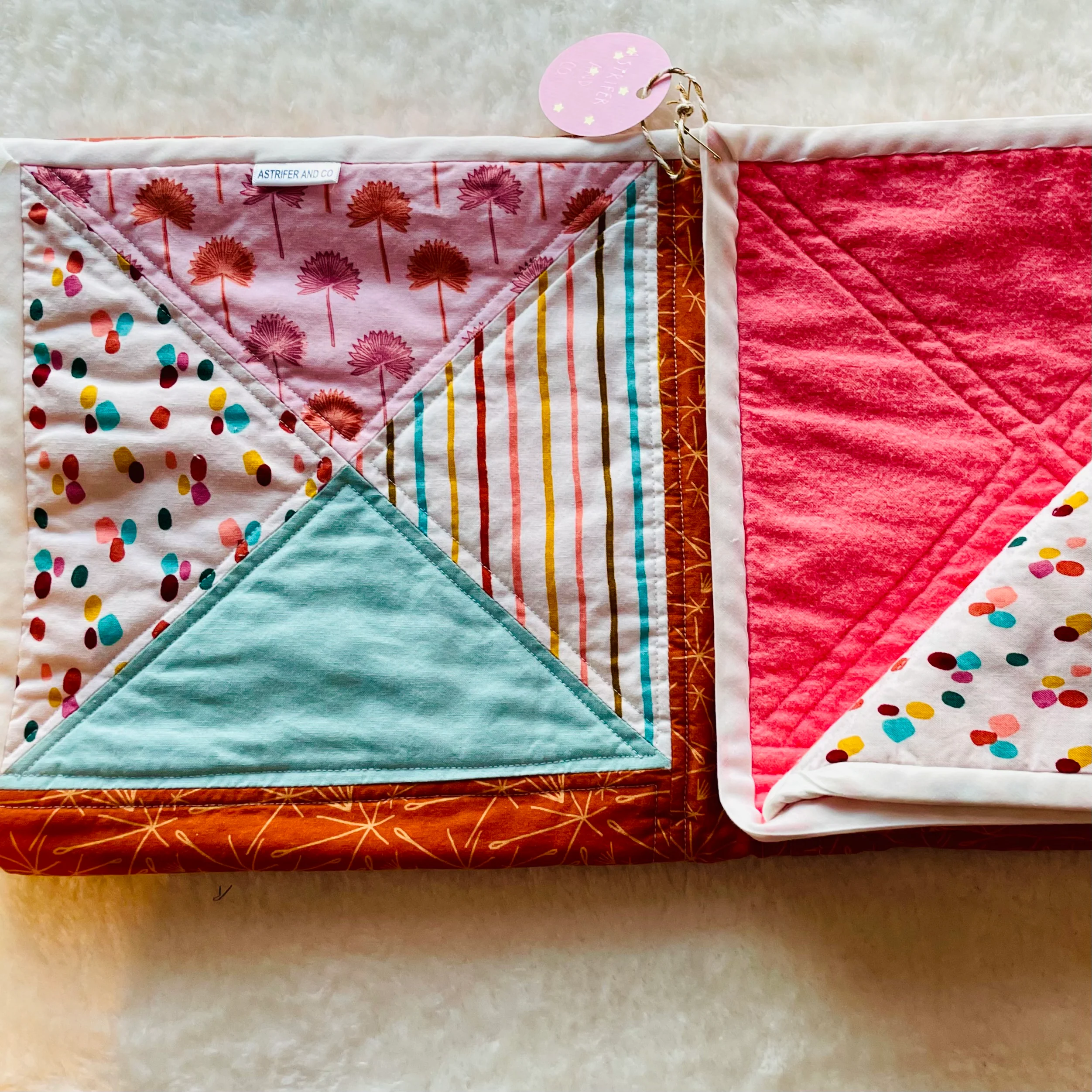 Quilt in Pastels and Rainbows