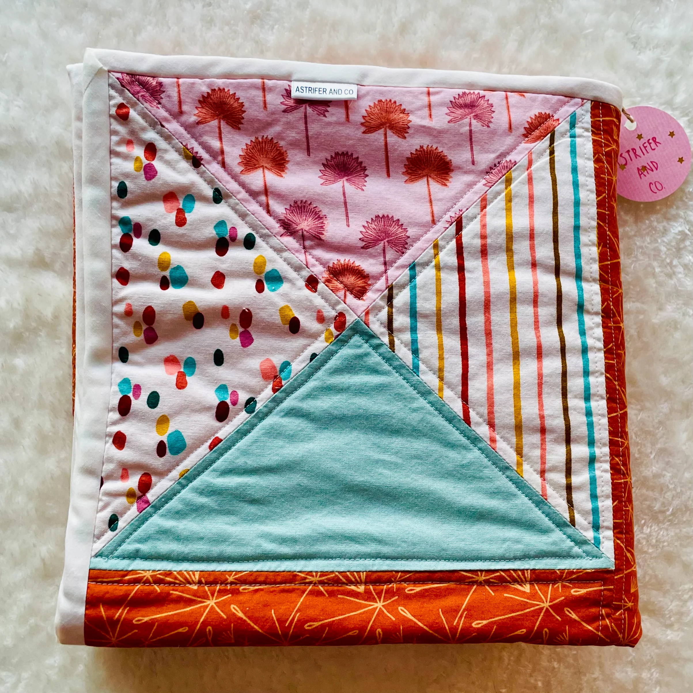 Quilt in Pastels and Rainbows