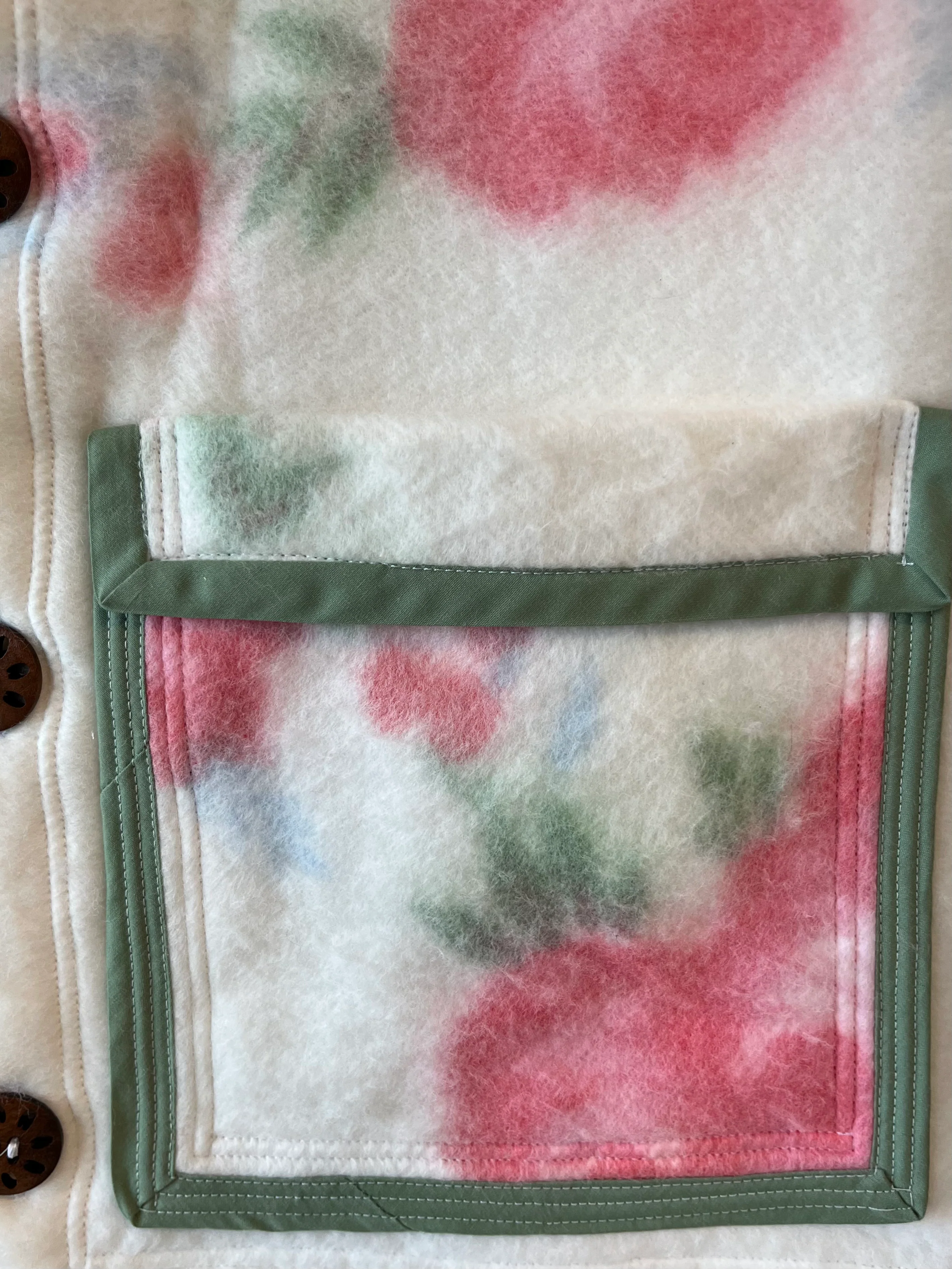 Blanket Vest in Rose Trellis Viscose and Nylon (M)