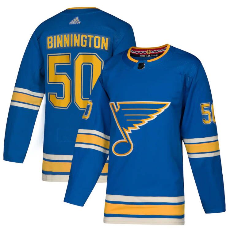 Men St.Louis Blues Jordan Binnington #50 NHL Jersey