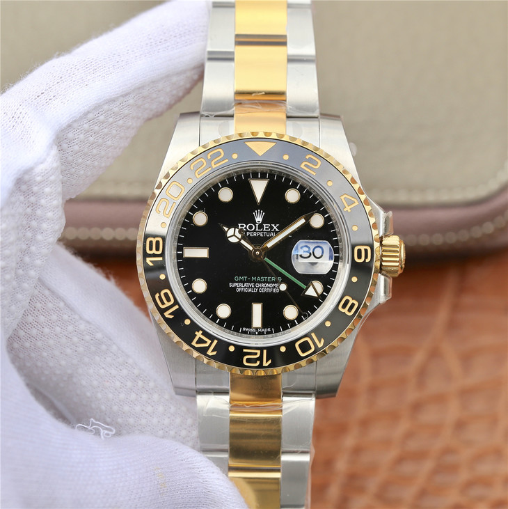 GMT-Master II Two Tone Black Dial 40mm