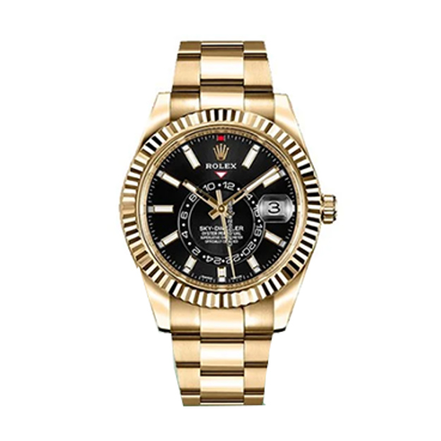 Sky-Dweller Gold Black Index Dial 42mm