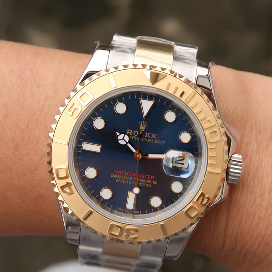 Yacht-Master Yellow Gold Bezel Blue Dial 40mm