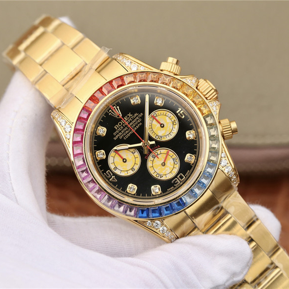 Daytona Rainbow Diamond Yellow Gold 40mm