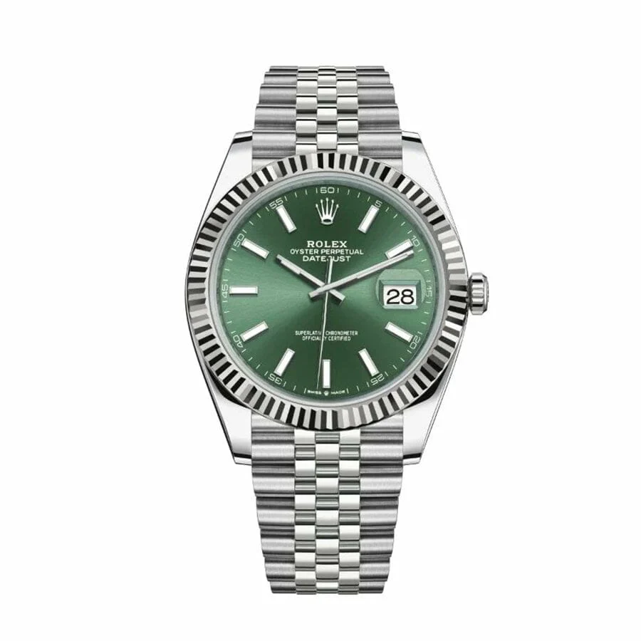 SPECIFICATION Of Rolex Datejust Oyster 41 mm Mint Green Dial Jubilee Bracelet Replica