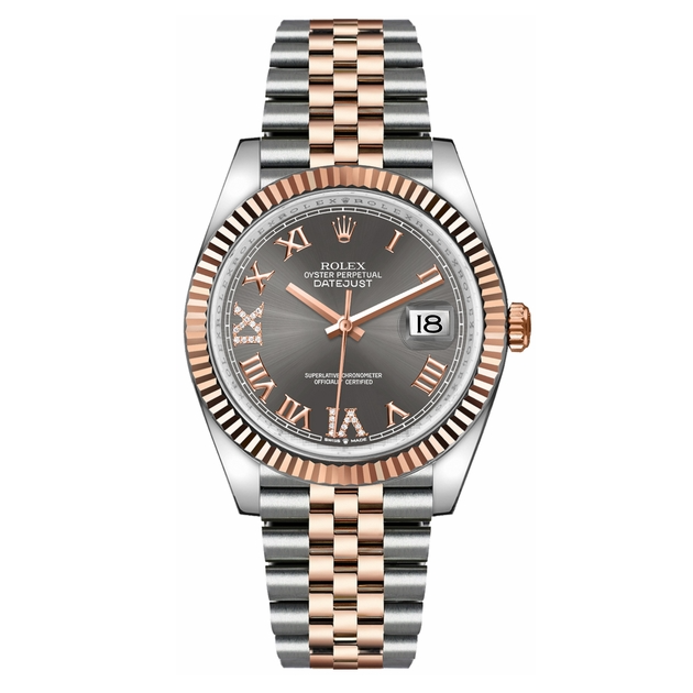 Datejust Dark Rhodium Dial Fluted Bezel 36mm