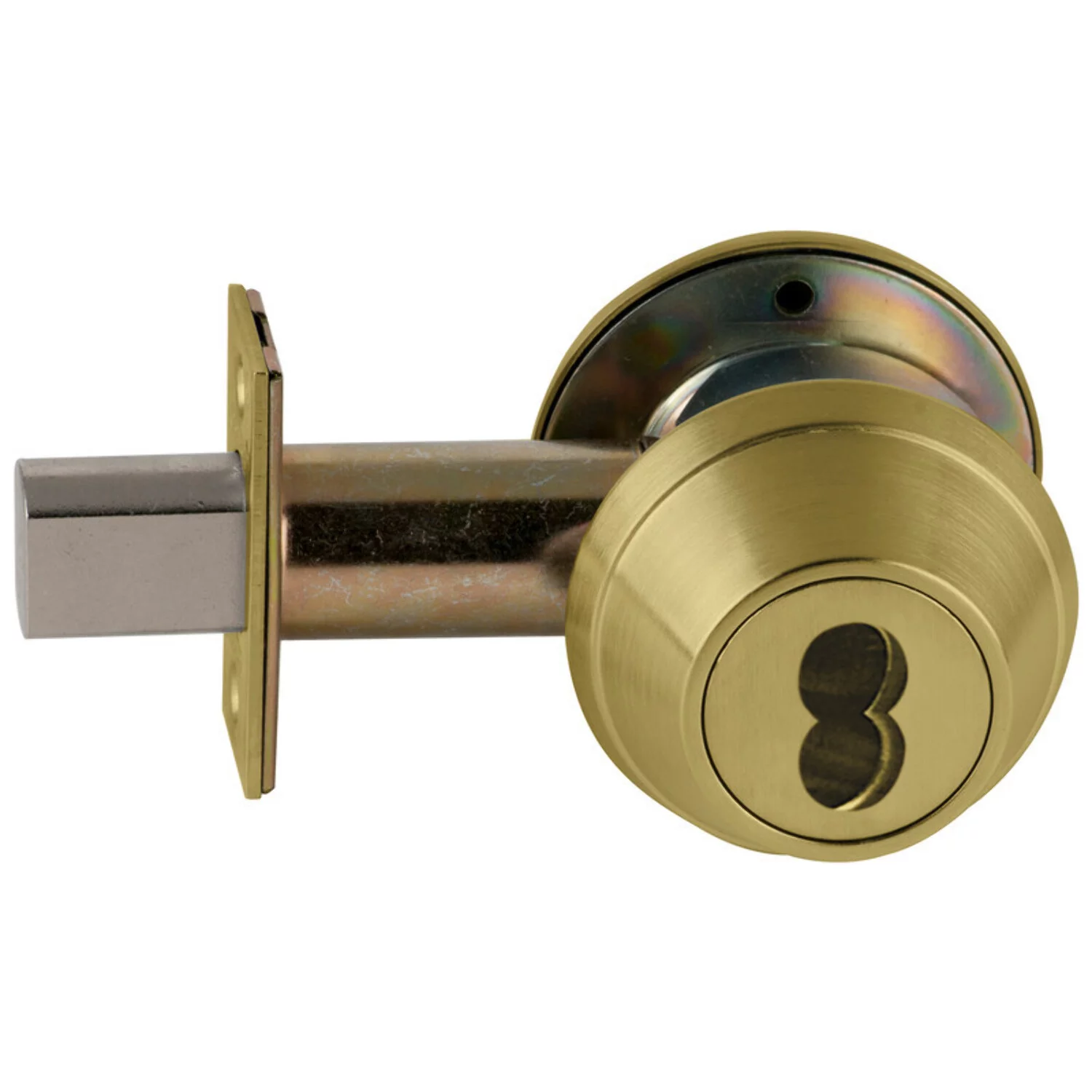 Schlage B662J 606 Grade 2 Double Cylinder Deadbolt 2-3/4 Backset FSIC Prep Less Core Satin Brass Finish