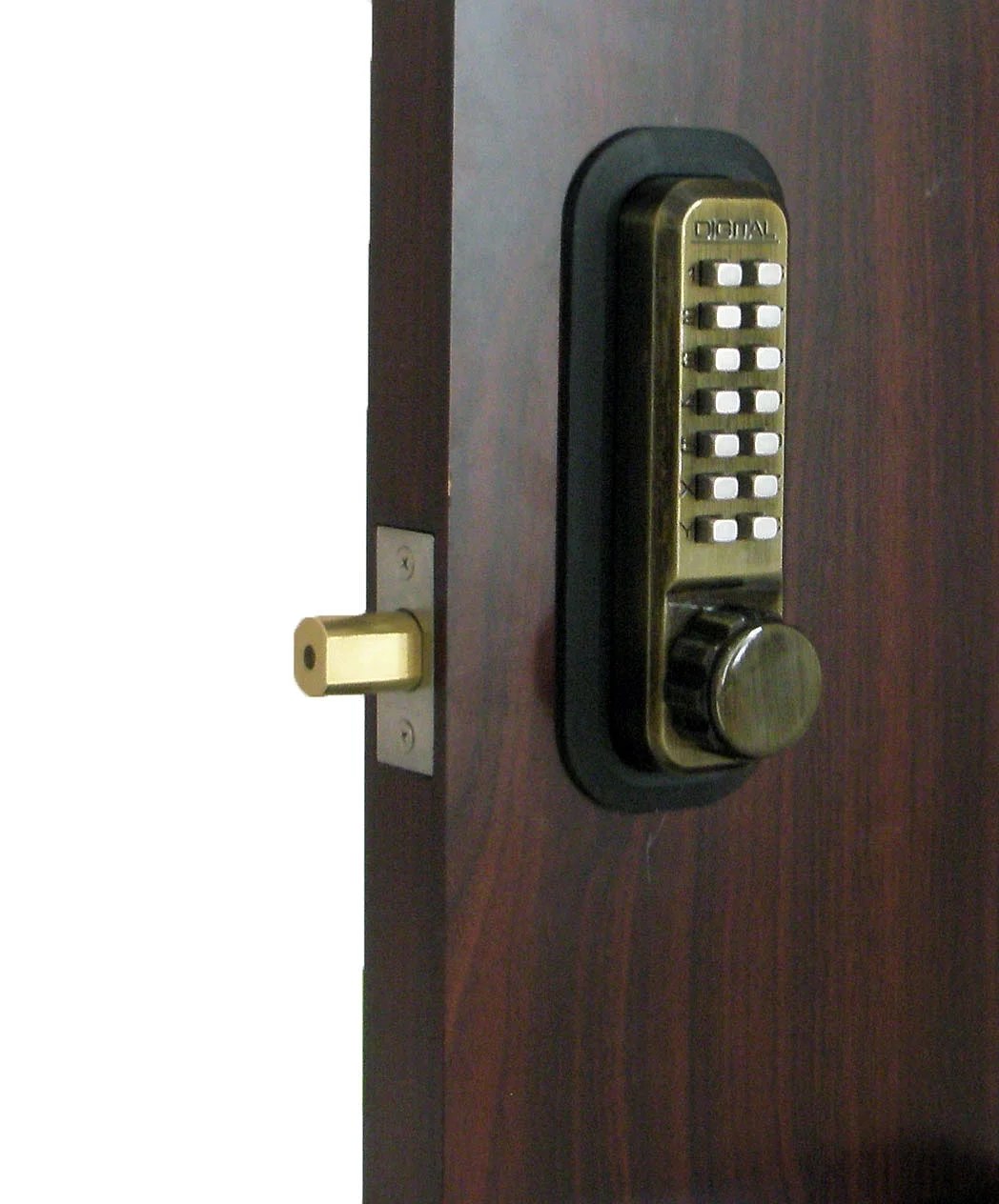 Lockey 2210-BB-DC Mechanical Keyless Deadbolt Double Sided Combination - Bright Brass