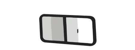 CRL VW8366 Universal Non-Contoured Horizontal Sliding Window 37-1/4