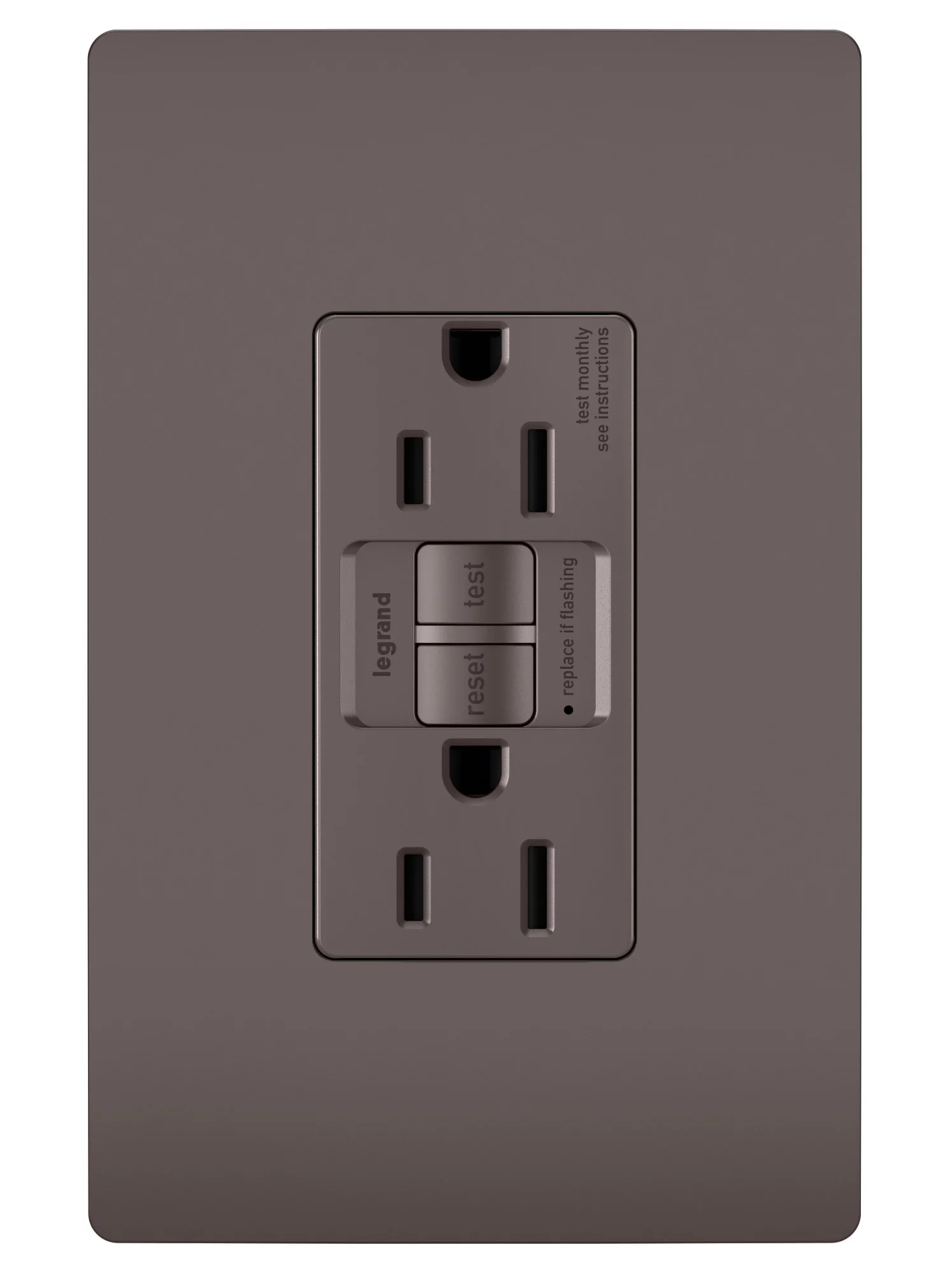 Legrand 1597TRNICC4 Pass & Seymour GFCI Receptacle, Self Testing, 15A, Nicekl Finish - Quantity 1