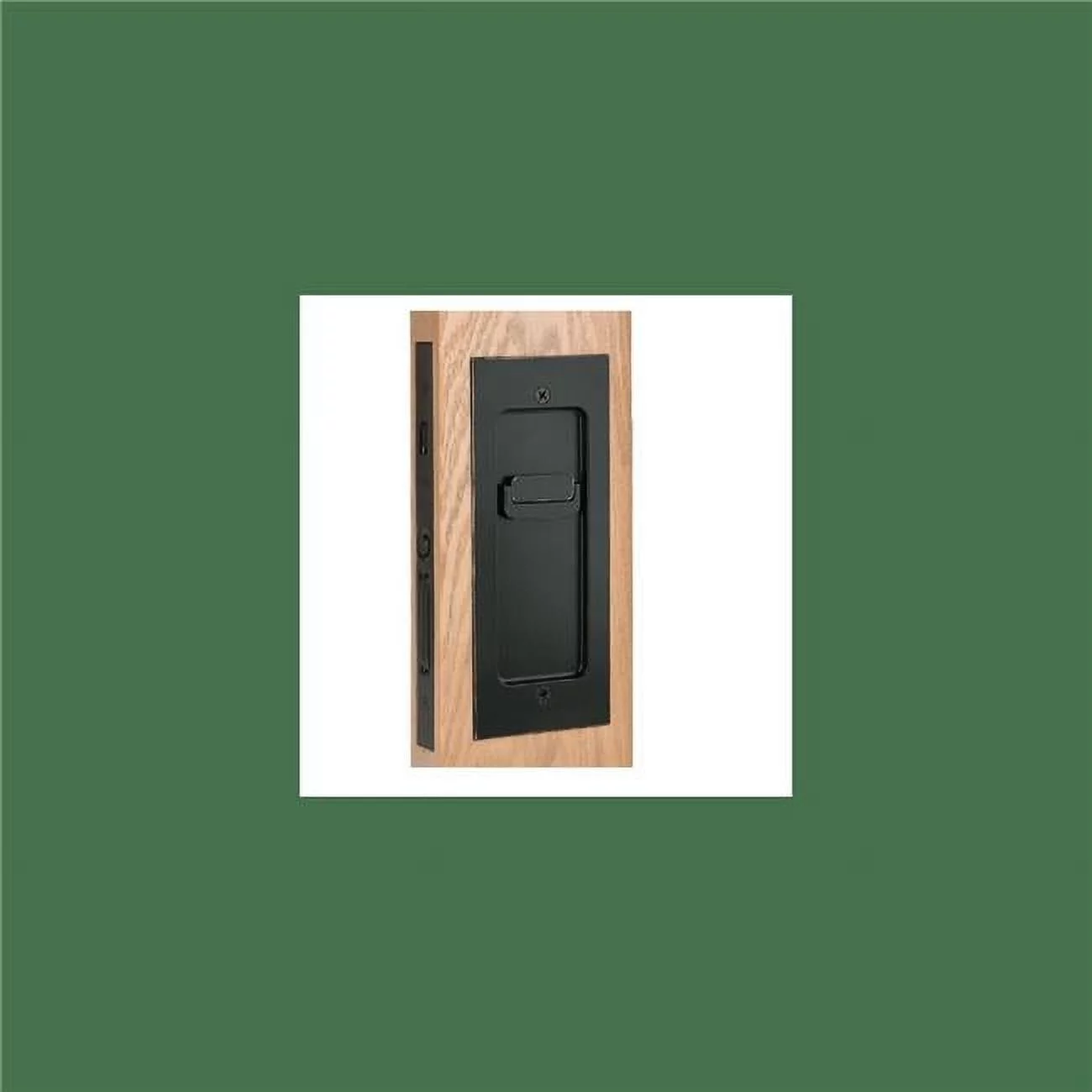 Emtek 2115US4138 Modern Rectangular Privacy Pocket Door Mortise Lock for 1.38 in. Door - Satin Brass