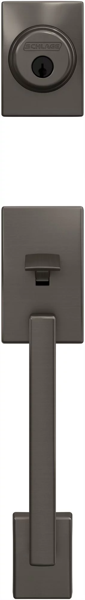 Schlage Fc58-Cen Custom Century Keyed Entry Single Cylinder Sectional Handleset - Brass