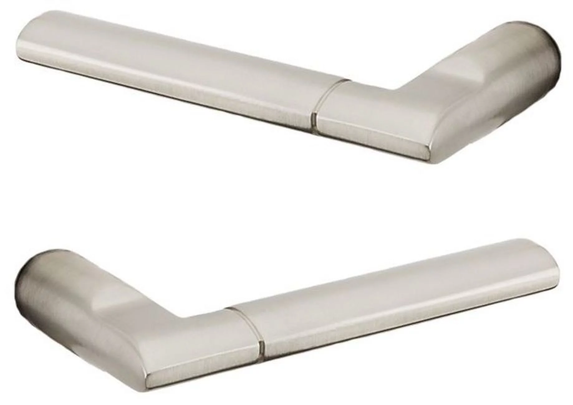 Baldwin L021056MR Pair of Estate Levers Minus Rosettes, Lifetime Satin Nickel