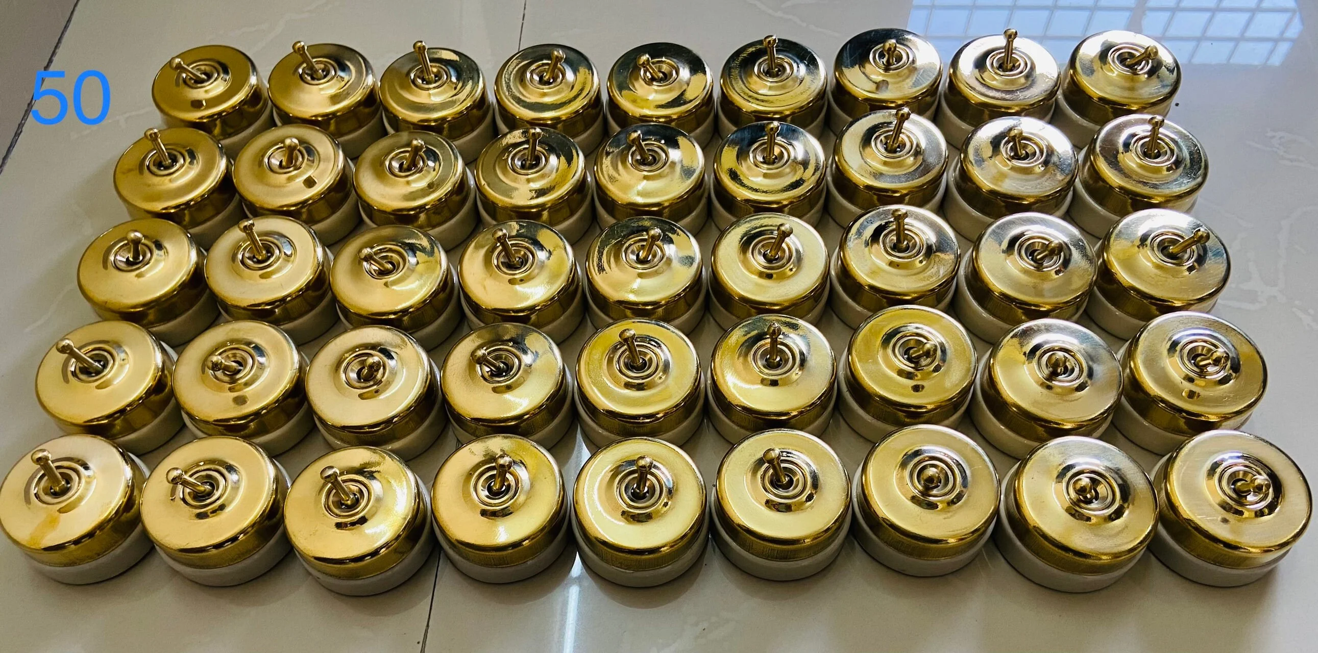 Ceramic & Brass Electric Switches ON-OFF Button