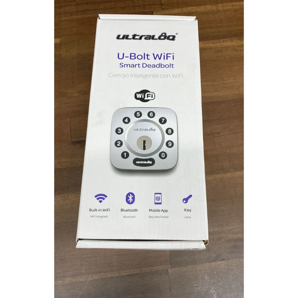ULTRALOQ U-Bolt WiFi Smart Lock with Built-in WiFi, 7-in-1 Keyless Entry Door Lock with Door Sensor, Works with Alexa, Google Home, WiFi Deadbolt, Door Status Alert, Remote Control, Commercial Level