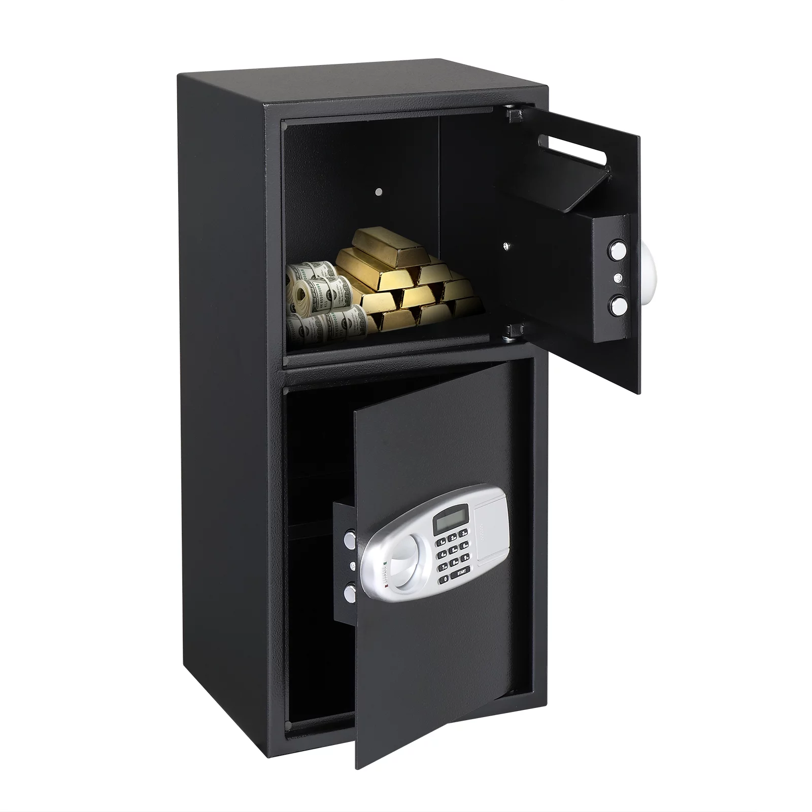 Zimtown Safes Double Door Cash Office Security Lock Digital Safe Depository Drop Box Black