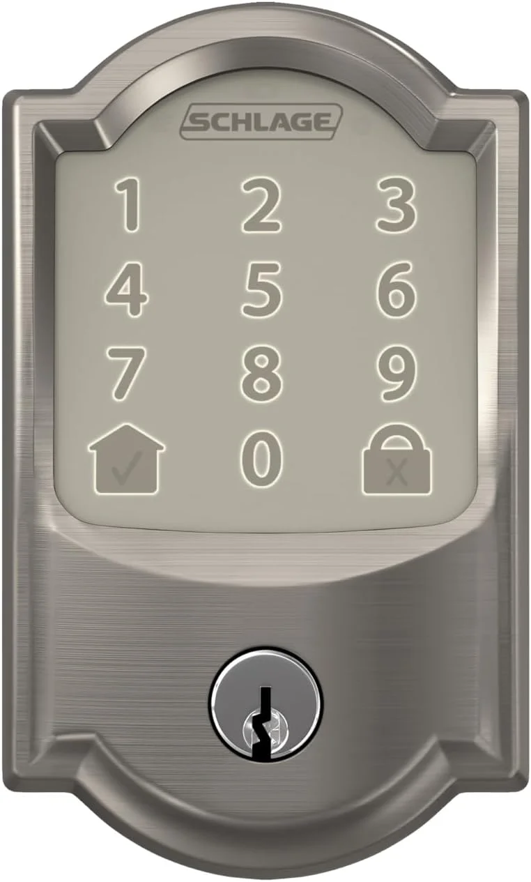 GOURE Encode Smart Wi-Fi Deadbolt with Camelot Trim in Matte Black, Lock Only