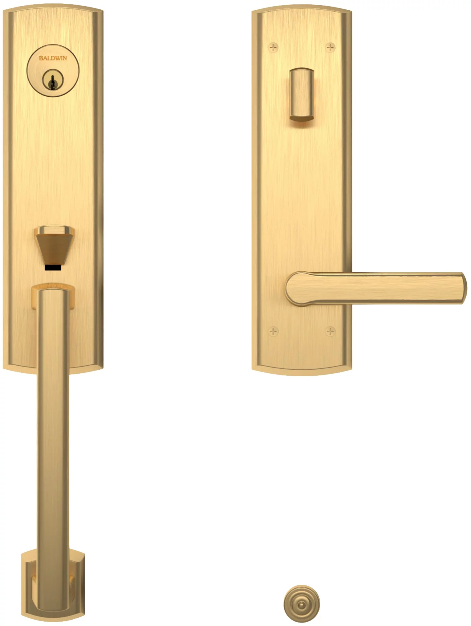 Baldwin 85387190LENT Evolved Soho Escutcheon Handleset - Satin Black