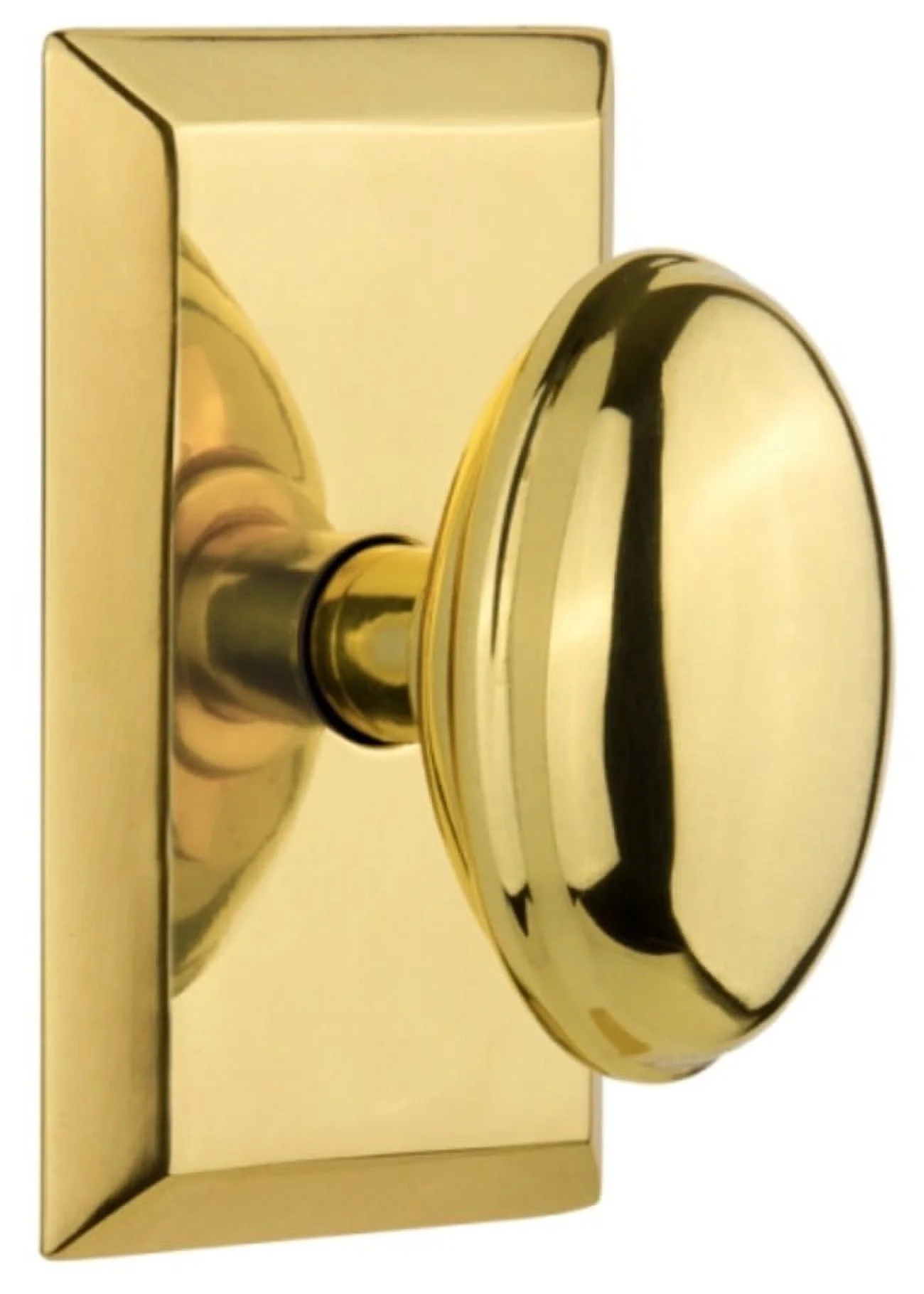 Nostalgic Warehouse Stuhom_Prv_238_Nk Homestead Solid Brass Privacy Door Knob Set - Brass