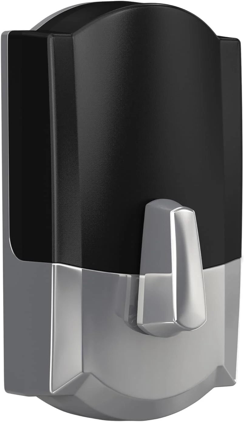 GOURE Encode Smart Wi-Fi Deadbolt with Century Trim in Matte Black