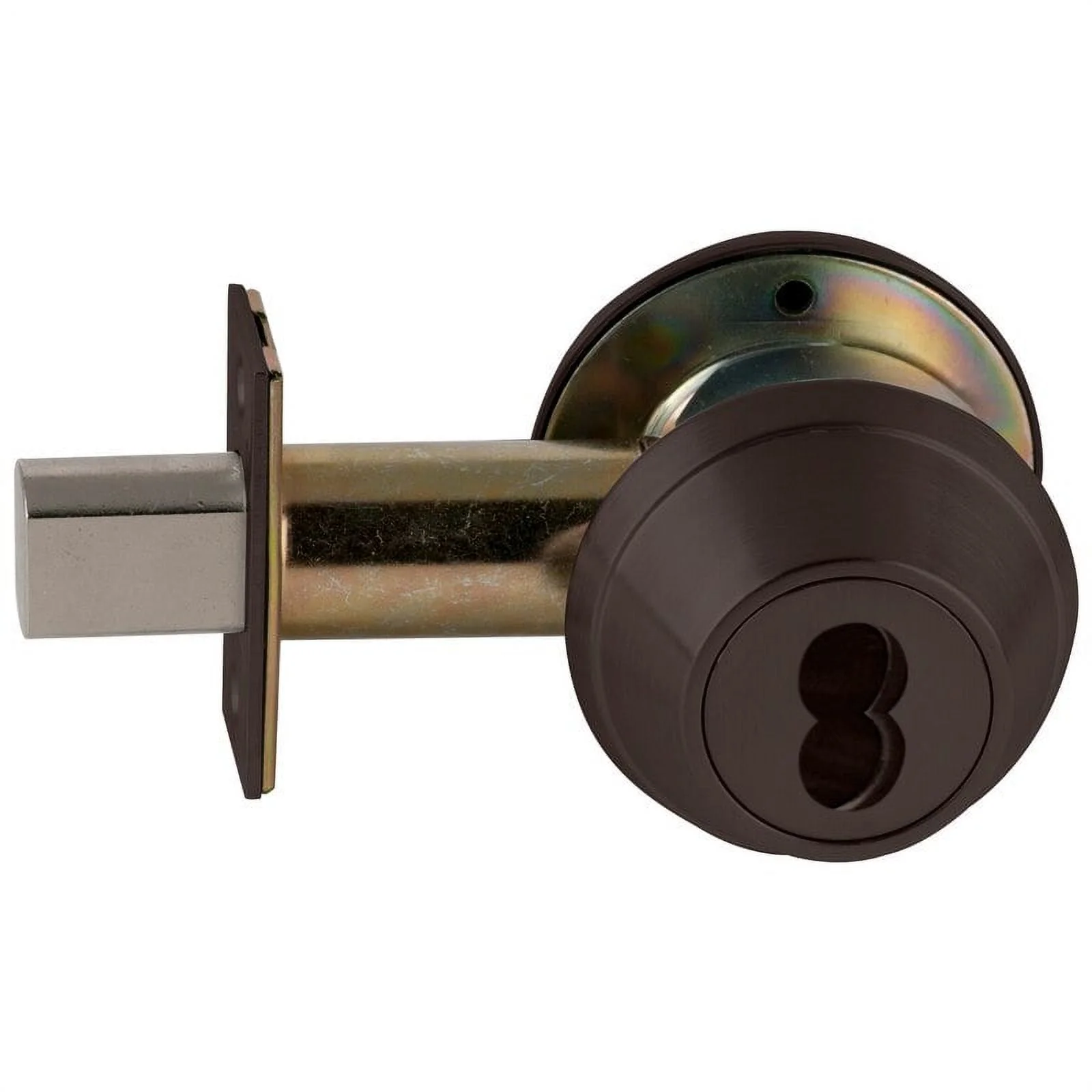 Schlage B660J 613 Grade 2 Single Cylinder Deadbolt 2-3/4 Backset FSIC Prep Less Core Dark Oxidized Satin Bronze Oil Rubbed Finish
