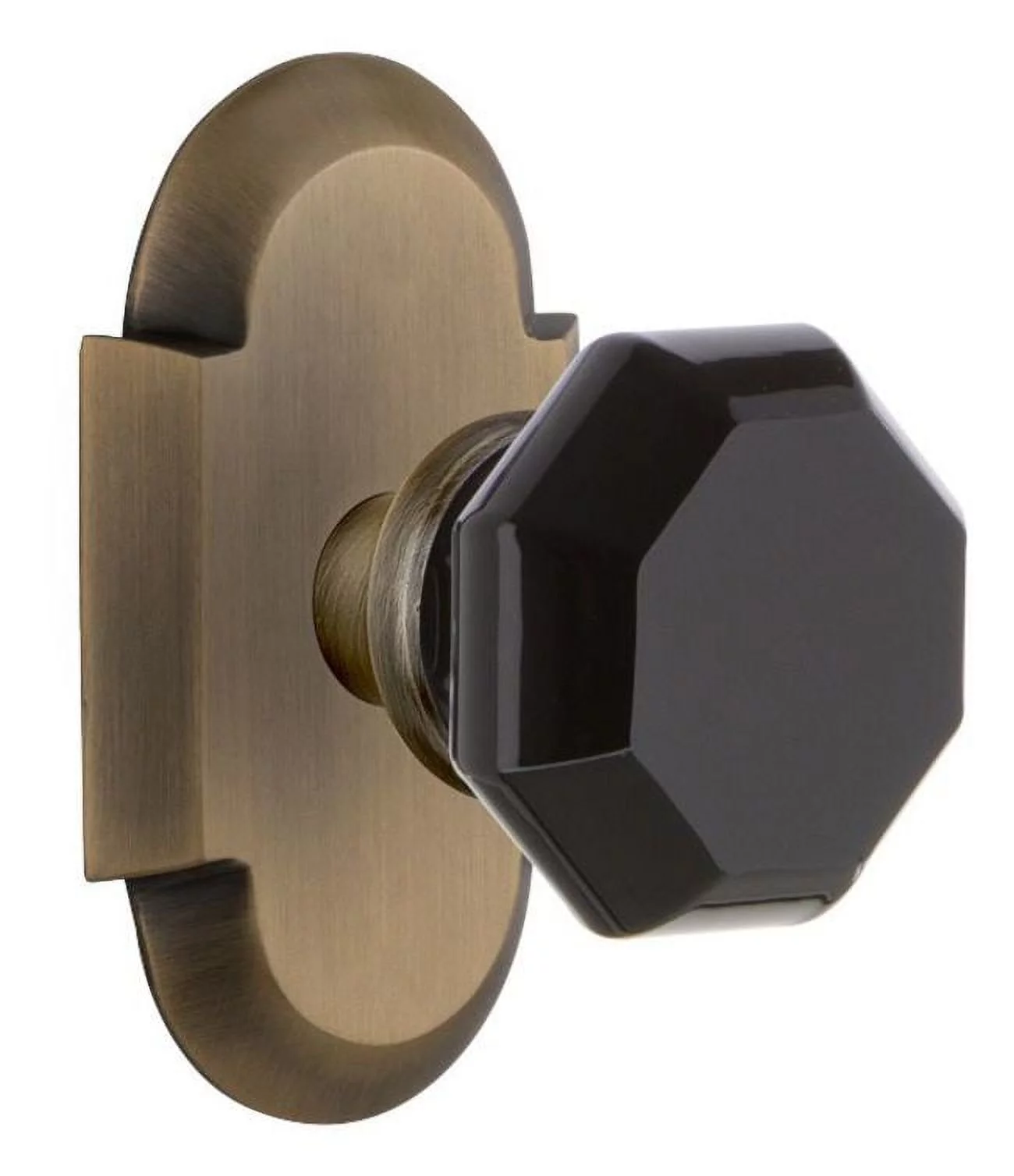 Nostalgic Warehouse Cotwab_Psg_234_Nk Cottage Solid Brass Rose Passage Door Knob Set -