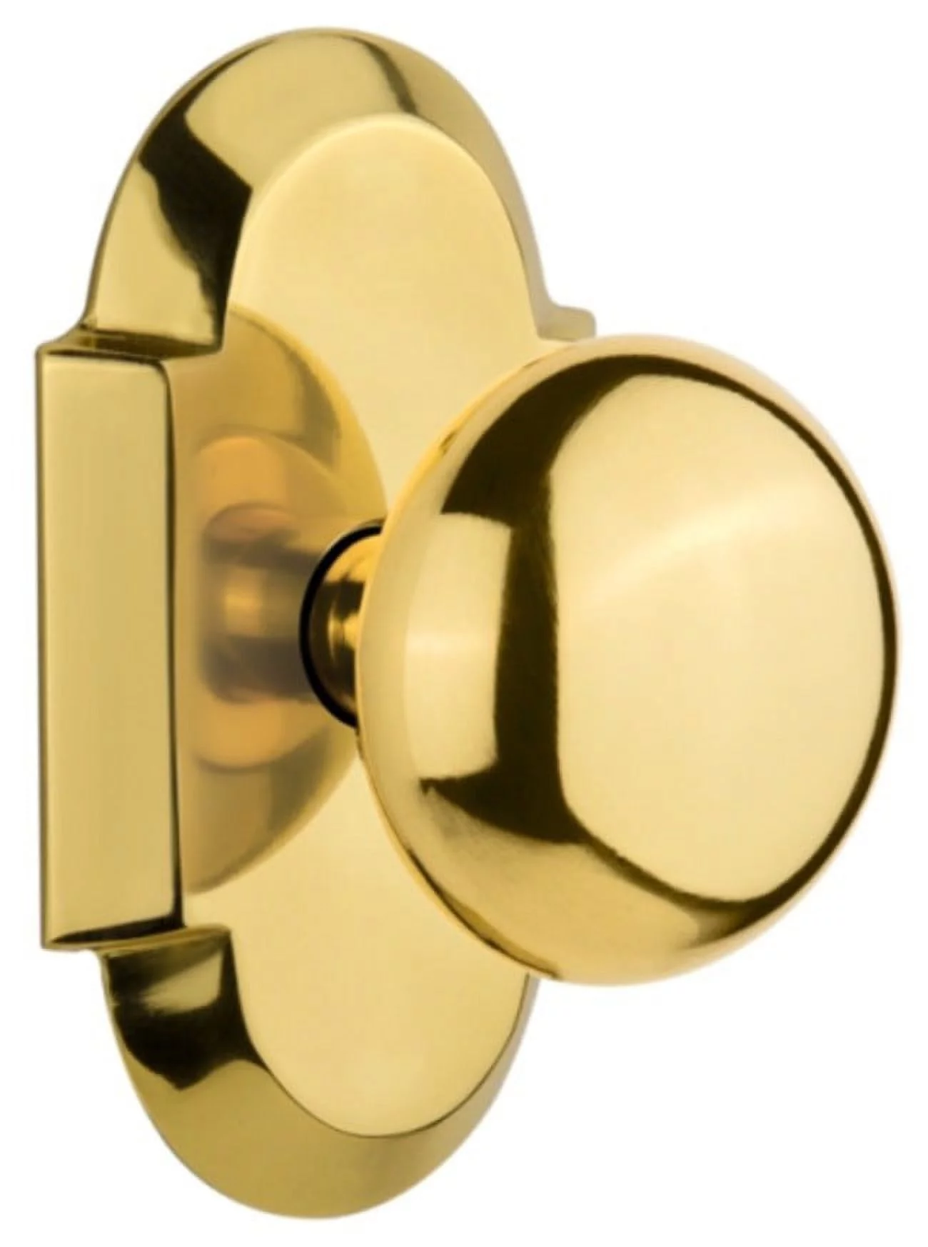Nostalgic Warehouse Cotnyk_Psg_238_Nk New York Solid Brass Passage Door Knob Set - Brass