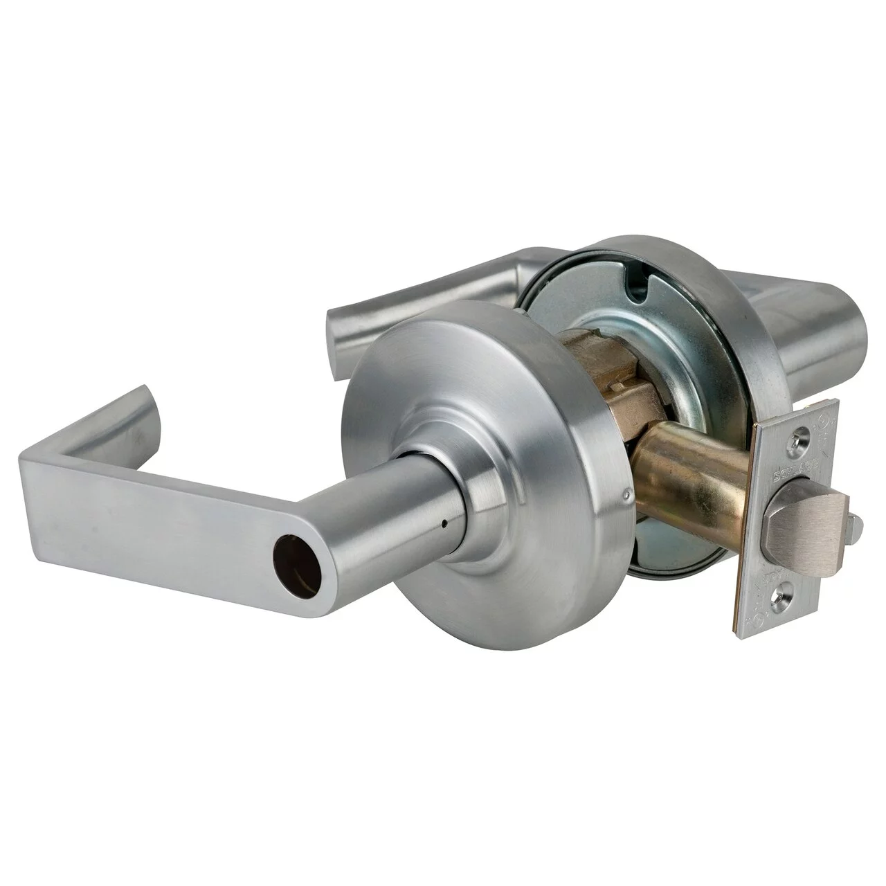 Schlage ND53LD RHO 626 Grade 1 Entrance Lock Rhodes Lever Less Cylinder Satin Chrome Finish Non-Handed
