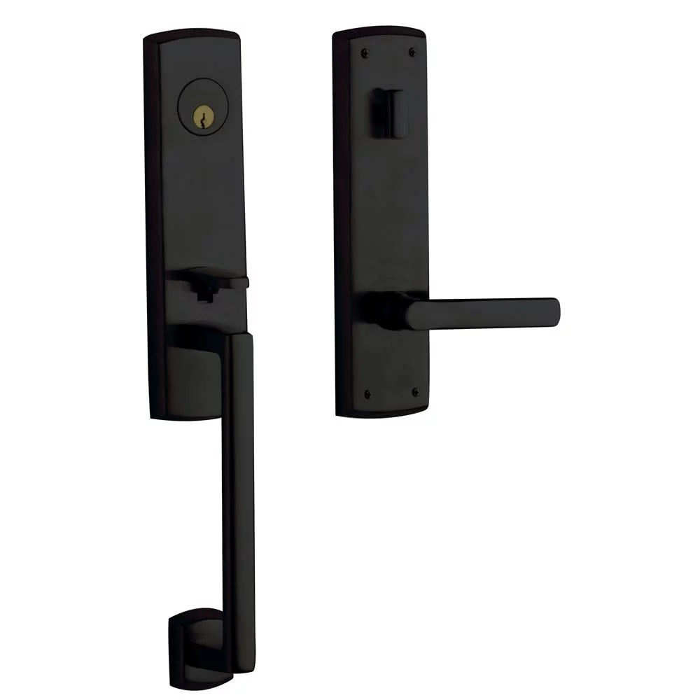 Baldwin 85387190LENT Evolved Soho Escutcheon Handleset - Satin Black