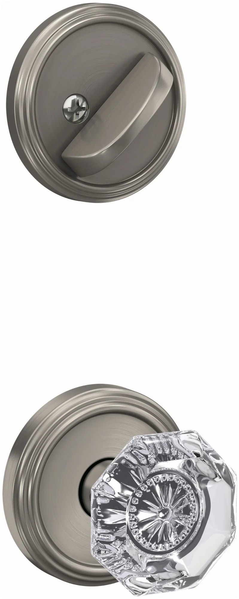 Schlage Fc59-Alx-Ind Custom Single Cylinder Keyed Entry Interior Only Pack - Nickel