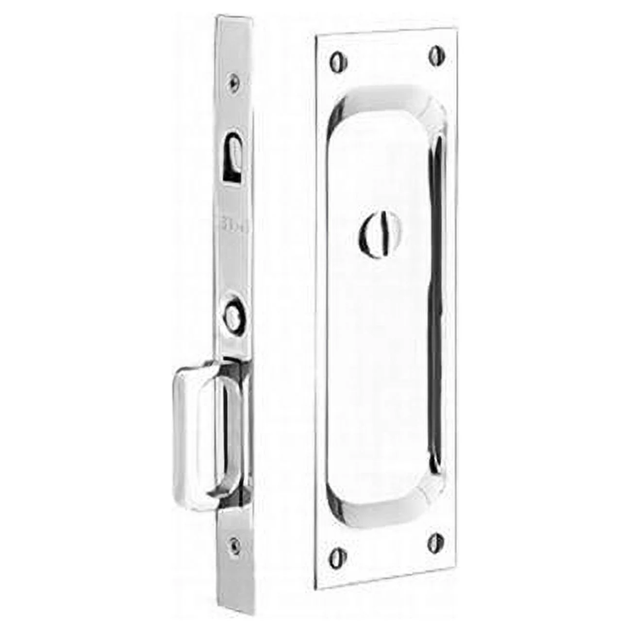 Emtek 2105US26138 1.375 in. Privacy Pocket Door Mortise Lock, Bright Chrome