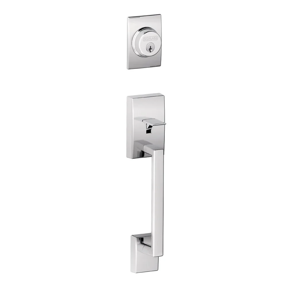 Schlage F58 CEN 625 Century Exterior Handleset with Deadbolt, Bright Chrome (Exterior Half Only)